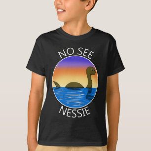 T-shirt Pas de Nessie Drôle Design de Monstre du Loch Ness