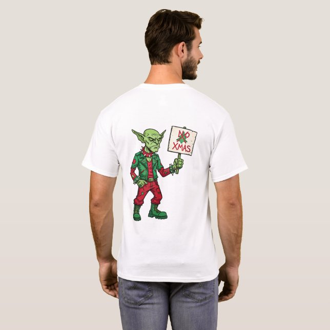 T-shirt Pas de Noël – Style Alien Rebelle (Dos entier)