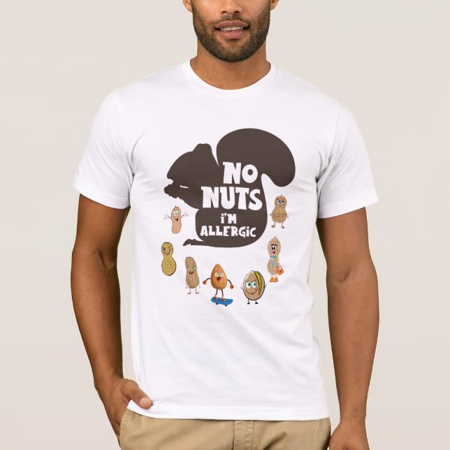 T-shirt Pas de noix Allergie aux arachides Sensibilisation (Devant)