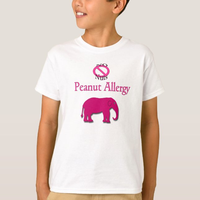 T-shirt Pas de noix Chemise éléphante d'allergie aux arach (Devant)