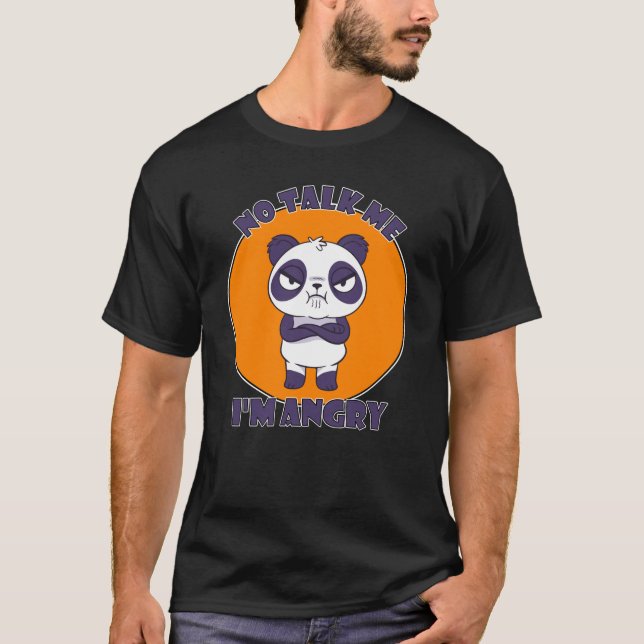 T-shirt Pas De Parler De Moi, J'Aime Panda (Devant)