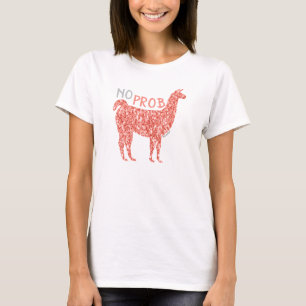 T-shirt Pas de parties scintillant de corail rose Prob Lla