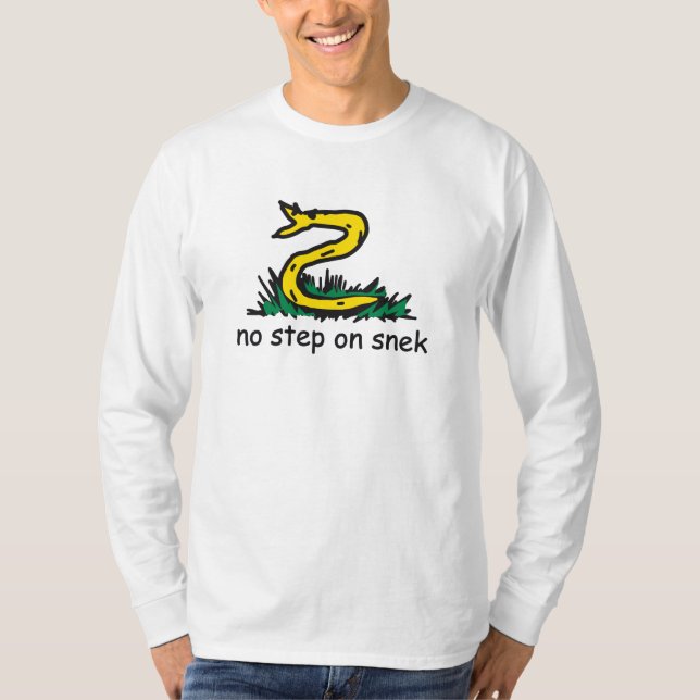 T-shirt Pas de pas sur les mèmes de serpent Gadsden parodi (Devant)
