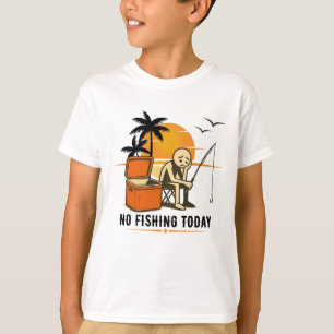 T-shirt Pas de pêche aujourd'hui triste Stickman amateurs