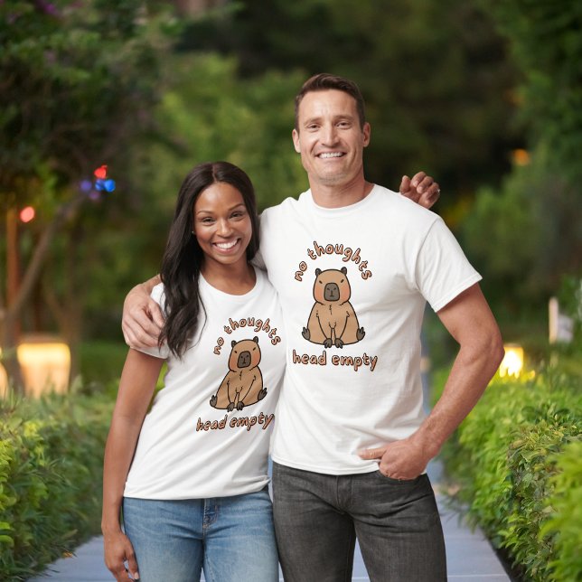 T-shirt Pas de pensées tête vide Capybara drôle mème (Créateur téléchargé)