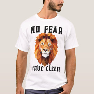 T-shirt Pas de peur - Lion Dos Sauvage