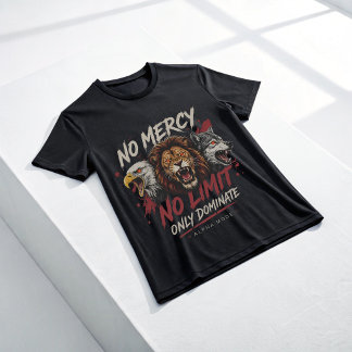 T-shirt Pas de pitié, pas de limite, mode Alpha Bête Lion