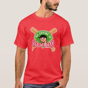 T-shirt Pas de pleurs au baseball - Bats-enfants minuscule