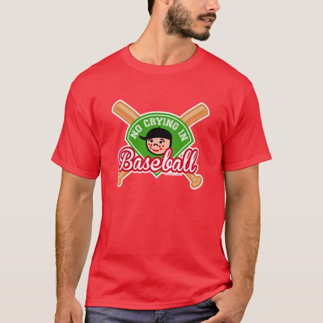 T-shirt Pas de pleurs au baseball - Bats-enfants minuscule (Devant)