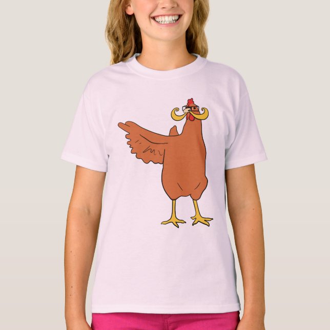 T-shirt Pas de poulet ici (Devant)