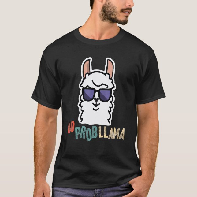 T-shirt Pas de prob  Lama (Devant)