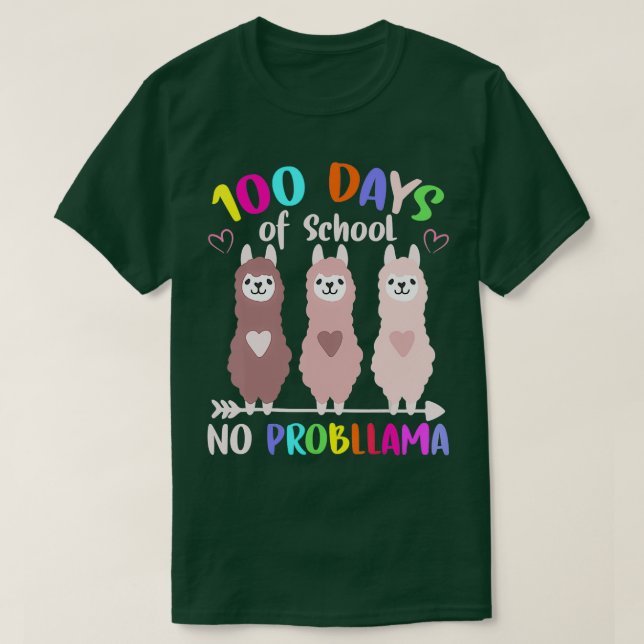 T-shirt Pas De Problème 100 Jours D'Enseignants De L'École (Design devant)