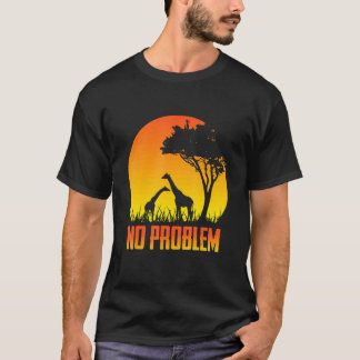 T-shirt Pas de problème Giraffe Sunset