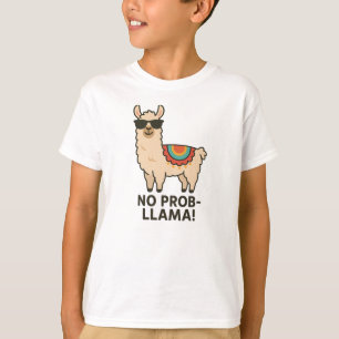T-shirt Pas de Problème-Lama Beige Cool Design de Lama