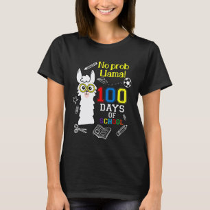 T-shirt Pas De Problème Lama Drôle Mignon Animal 100 Jours