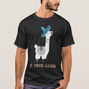 T-shirt PAS DE PROBLÈME LLAMA drôle pas de problème lama