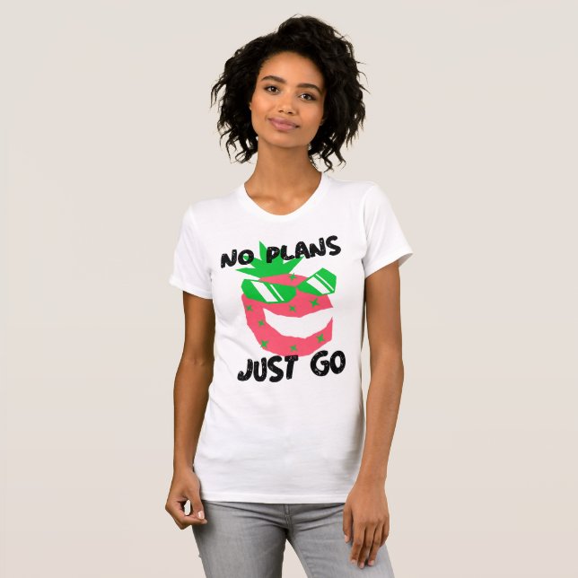 T-shirt Pas de projets, voyage solo (Devant entier)
