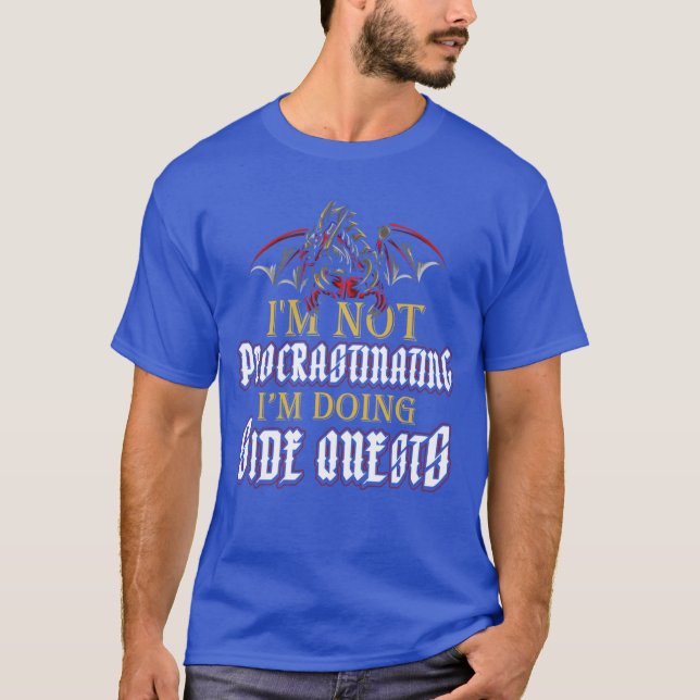 T-shirt Pas de quêtes secondaires de procrastination Dr Fu (Devant)