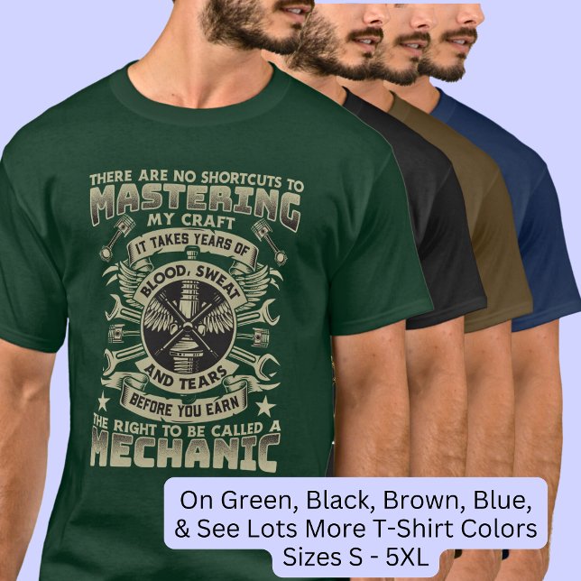 T-shirt Pas de raccourcis vers la mécanique de mastering (Créateur téléchargé)