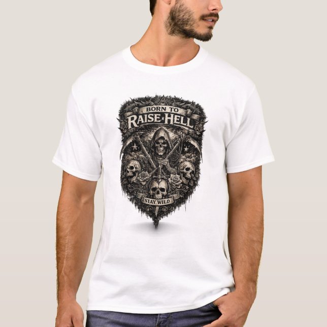 T-shirt Pas de règles. Pas de limites. Pas de regrets. 💀 (Devant)