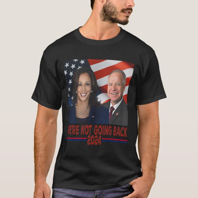 T-shirt Pas de retour Kamala Harris Tim Walz (Devant)