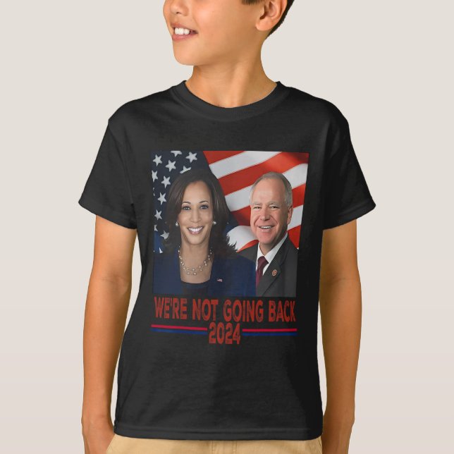 T-shirt Pas de retour Kamala Harris Tim Walz (Devant)
