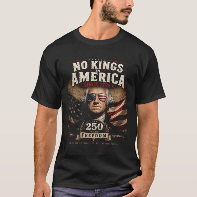 T-shirt Pas de roi en Amérique  (Devant)