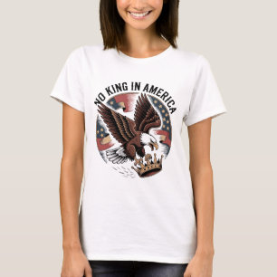 T-shirt Pas de roi en Amérique Aigle patriotique Couronne