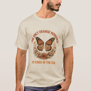 T-shirt « Pas de rois aux États-Unis » Art papillon poli