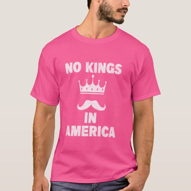 T-shirt Pas de rois aux Etats-Unis Manifestation devant la (Devant)
