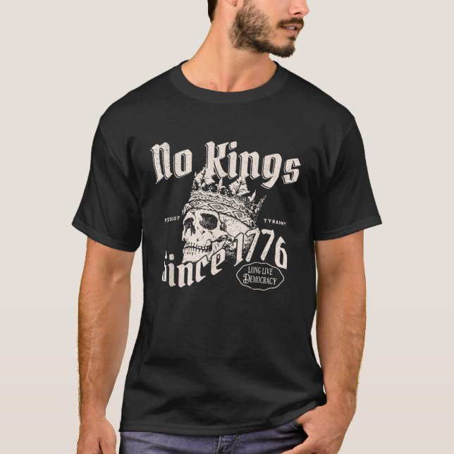 T-shirt Pas de rois depuis 1776 crâne (Devant)