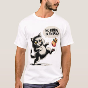 T-shirt Pas de rois en Amérique Colère de chat