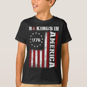 T-shirt Pas De Rois En Amérique Depuis 1776 Chemise Usa Dr
