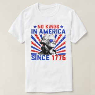 T-shirt Pas de rois en Amérique depuis 1776 Drapeau améric