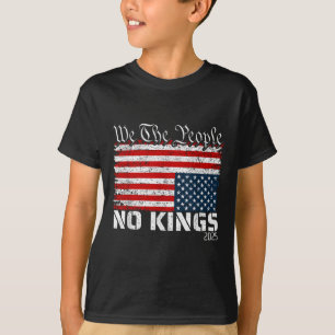 T-shirt Pas De Rois En Amérique Distress Drapeau À L'Arriè