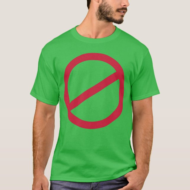 T-shirt Pas de signe drôle (Devant)