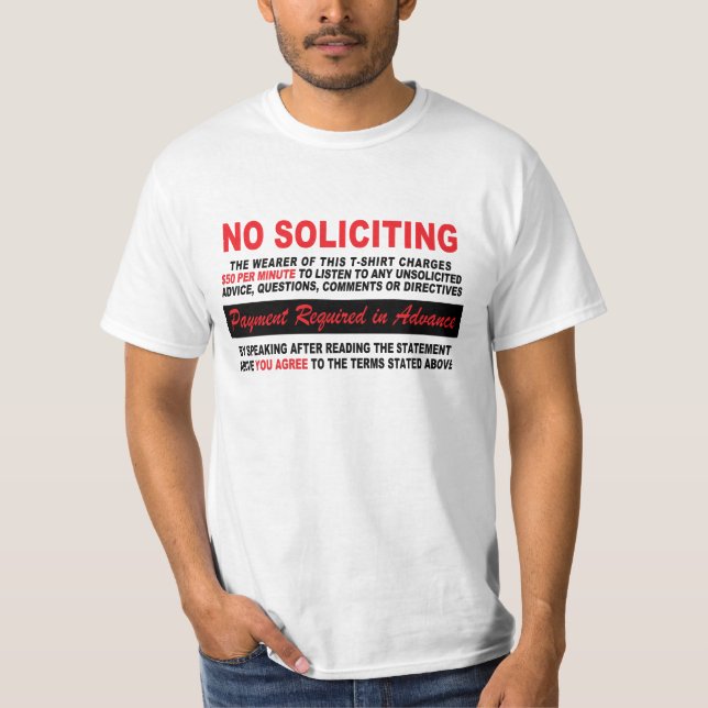T-SHIRT PAS DE SOLICITATION (Devant)