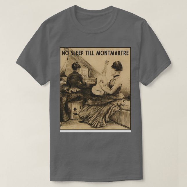 T-shirt Pas de sommeil avant Montmartre (Design devant)