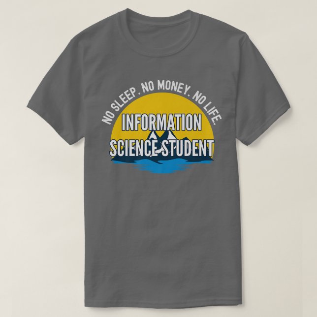 T-shirt Pas De Sommeil Pas D'Argent Pas D'Information Sur  (Design devant)