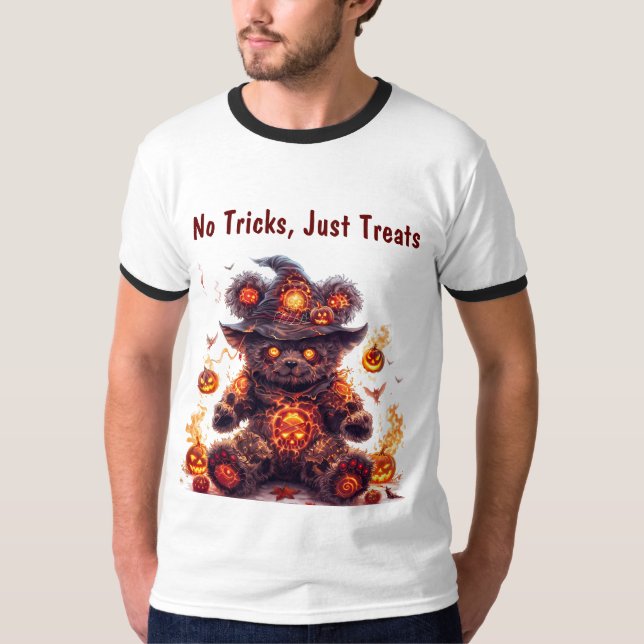 T-shirt Pas De Trucs, Juste Des Traitements. Ours en peluc (Devant)