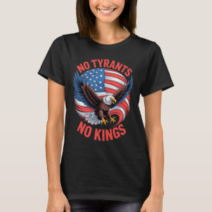 T-shirt Pas de Tyrans, Pas de Rois Aigle Drapeau Américain