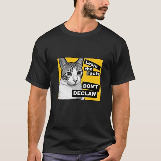 T-shirt Pas declaw la chemise des hommes (Devant)
