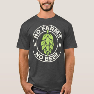 T-shirt Pas d'élevage Pas de houblon de bière Artisanat Bi