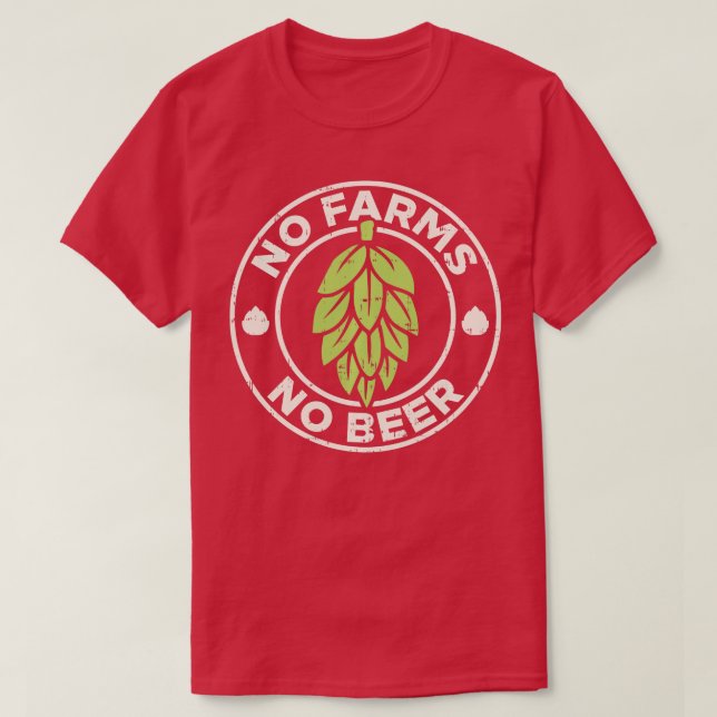 T-shirt Pas d'élevage Pas de houblon de bière Artisanat Bi (Design devant)