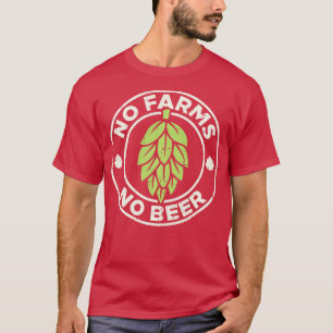 T-shirt Pas d'élevage Pas de houblon de bière Artisanat Bi