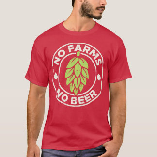 T-shirt Pas d'élevage Pas de houblon de bière Artisanat Bi