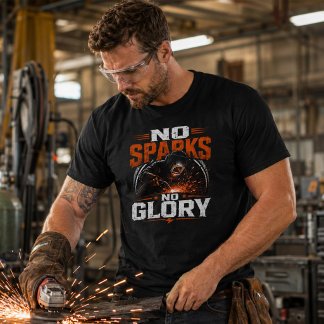 T-shirt Pas d'étincelles, pas de gloire Chemise de soudeur