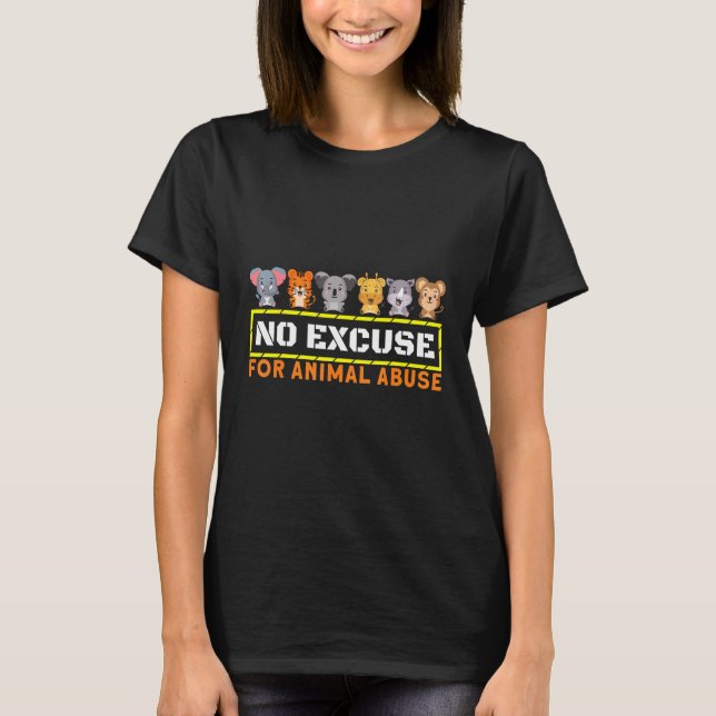 T-shirt Pas d'excuse pour la sensibilisation à la protecti (Devant)