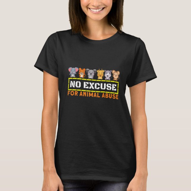 T-shirt Pas D'Excuse Pour La Sensibilisation À L'Abus Des  (Devant)