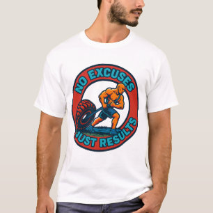 T-shirt Pas D'Excuses, Juste Des Résultats - Hardcore Gym
